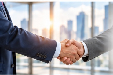 Professional handshake representing trust and assurance